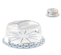 Couvre-Gâteau Tosca Bleu Palace Blanc 37x15x37 Cm Stefanplast