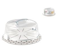 Couvre-Gâteau Tosca Couleur Tortora Blanc 37x15x37 Cm Stefanplast