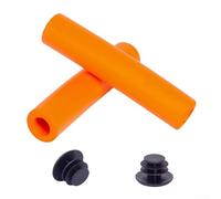 Couvre-guidon en mousse souple à base de silicone pour vélo offrant une interface confortable et une paroi intérieure structurelle pour résister aux mouvements (orange)