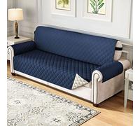 Couvre Housses de Canapé 1 2 3 4 Places Impermeable avec Accoudoirs, Couverture Housse pour Fauteuil Relax Réversible Protégé Canapes Revêtement De Canape Protecteur Lavable ( Color : Navy , Size : 2