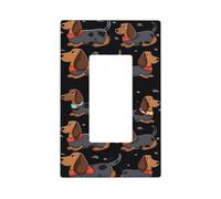 Couvre-interrupteur décoratif pour interrupteur 1 gang - Plaque murale simple - Couvertures de prise de courant - I Love My Dog - Plaques murales pour prises électriques - Plaques d'interrupteur de