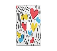 Couvre-interrupteur décoratif tendance moderne à 1 bouton unique, joli couvercle mural en forme de cœur abstrait, taille standard, plaque frontale électrique funky groovy pour chambre à coucher, salon