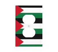 Couvre-interrupteurs décoratifs imprimés drapeau de l'État de Palestine - Plaques de prises simples et doubles durables pour interrupteurs Style S