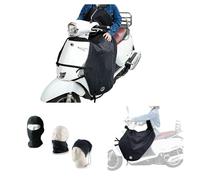Couvre-jambes imperméable couverture thermique compatible avec Garelli Panther 150 coque pour scooter et maxiiscooter couverture pour jambes poitrine anti-pluie universelle avec fourrure synthétique