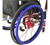 Couvre-Jante pour Fauteuil Roulant, Couvercle de poussée à main en silicone, couvercle de protection de bague de poussée de roue arrière(A-22 INCH)