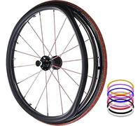 Couvre-Jantes à poussée Manuelle pour Fauteuil Roulant, Housse de Fauteuil Roulant de Sport pour Roue arrière de 24 Pouces, Cercle de Protection antidérapant et résistant à l'usure pour améliorer l'