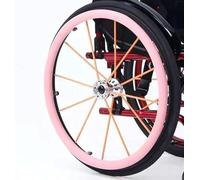 Couvre-jantes de poussée for fauteuil roulant, accessoires d'anneau protection for une adhérence et traction améliorées-1 paire(Pink,22in)