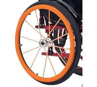 Couvre-jantes de poussée for fauteuil roulant, poignées en silicone antidérapantes for une traction et protection améliorées, idéales for meilleure prise main l'anneau(Orange,22inch)