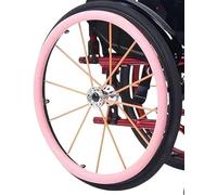 Couvre-jantes de poussée for fauteuil roulant, poignées en silicone antidérapantes for une traction et protection améliorées, idéales for meilleure prise main l'anneau(Pink,22inch)