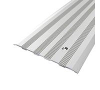 Couvre joint de dilatation aluminium argenté mat percé (L= 250cm, l= 120 mm)