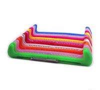 Couvre-lames de patins à glace avec ressort en métal réglable et plastique, conçus pour protéger les lames et éviter les dommages aux chaussures (vert)