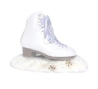Couvre-lames de patins à glace renforcés pour hockey et patins artistiques, design en polyester absorbant pour réduire le risque de rouille et l'usure de la lame au fil du temps (flocon de neige