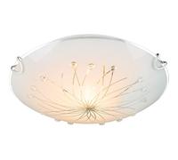 Couvre lampe salon lit chambre lampe chrome décor lignes pierres claires Globo 40402-1