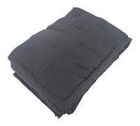 Couvre-lit 180x240 cm CELESTE velours piquage points brodés noir caviar