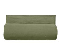 Couvre-lit 180x240 cm CELESTE velours piquage points brodés vert Sauge