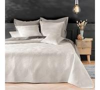 Douceur d'Intérieur - Couvre-lit matelassé Solange 240x260cm + 2 taies 60x60cm Microfibre Naturel