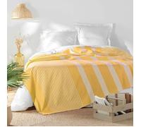 Couvre lit 2 personnes 220 x 240 cm coton/polyester tisse adele Curry