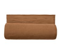Couvre-lit 240x260 CELESTE velours piquage points brodés sienne
