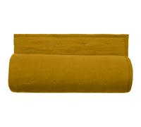 Couvre-lit 240x260 cm CELESTE velours piquage points brodés jaune Gold