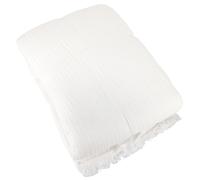 Couvre-lit 260x240 cm 100% coton collection PAROS blanc neige