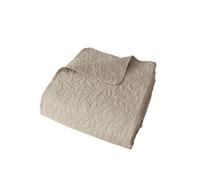 - Couvre-lit à dessin floral - 240 x 220 cm - Beige