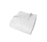 - Couvre-lit à dessin floral - 240 x 220 cm - Blanc