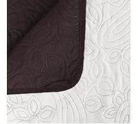 Couvre-lit à double face matelassé 220 x 240 cm Crème et marron Type MLP