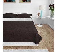 vidaXL Couvre-lit à double face matelassé 170 x 210 cm Crème et marron