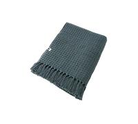 KARL - Couvre-lit à Franges 100% Recyclé Tissage Nid d'abeilles 240x260cm Ardoise -