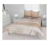 Soleil d'ocre Couvre lit boutis Coton 220x240 cm Amanda + 2 to avec 2 taies d'oreiller