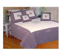 Couvre lit boutis de luxe 100% coton Lit 1 Personne 180X240cm avec 1 Taie