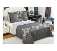 Couvre-lit Boutis épais matelassé 220x240cm avec 2 Taies 65x65cm B-1-171