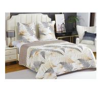 Couvre-lit Boutis épais matelassé 220x240cm avec 2 Taies 65x65cm B-1-181