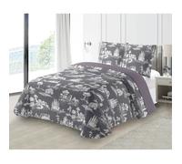 Couvre-lit Boutis épais matelassé 220x240cm avec 2 Taies 65x65cm M23-6039