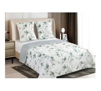 Couvre-lit Boutis épais matelassé 240x260cm avec 2 Taies 65x65cm B-2-210