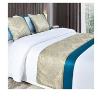 Couvre-lit, Chemins de lit, Motifs Montagnes et rivières, Jacquard, Patchwork, Douce décoration, Couvre-lit doré Luxe, écharpes(Unique Colour,50 * 50cm(with Core))