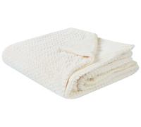 Couvre-lit Couverture Plaid en Tissu 150 x 200 cm Blanc Surmi