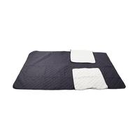 Couvre-lit de Chien imperméable Couverture de Compagnie réversible Machine Sofa Lavable canapé Protecteur Non Glissement intérieur Utilisation de Soie en Polyester Gris Coton