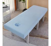 Couvre Lit de Massage Housse de Protection Complète pour Table de Massage Spa Draps de Massage Couvre Lit de Salon de Beauté Light blue 75x190cm(N)