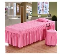 Couvre-lit de table massage for salon beauté avec ouverture for le visage, jupe carrée, drap soin spa pour Spa, Beauté(Color-02,70x180cm)
