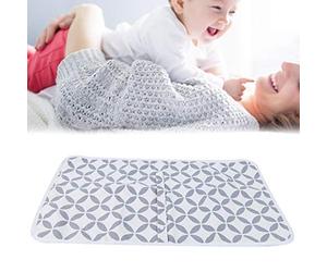 Couvre-lit de voyage portable, couche-culotte douce et confortable pour bébé, excellent artisanat éducation précoce enfant éducatif pour la maison(White hollow circle)