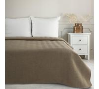 Couvre-lit décoratif 200x220 Literie 3 beige foncé Eurofirany New