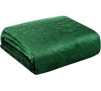 Couvre-lit décoratif 220x240 Salvia 7 vert foncé avec motif crocodile Collection limitée Eurofirany
