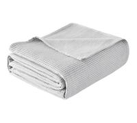 Couvre lit en 100% Coton - WOLTU - 170x210cm - Gris - Relief gaufré carré