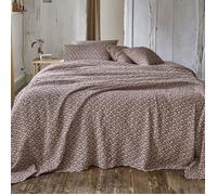 Couvre-lit en coton orange 260x240cm - ESSIX - Mirage