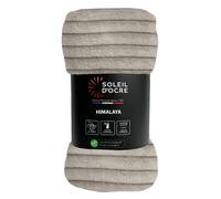 Couvre Lit Flanelle Et Velours 220x240 Cm Himalaya Ecru, Par Soleil D'ocre