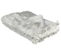 Couvre-lit Fourrure Synthétique 150 x 200 cm en Polyester Gris Clair Delice