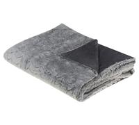 Couvre-Lit Gris 150 x 200 cm Très Doux pour Chambre ou Salon Saraswati