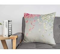 Couvre-lit Housse de Coussin fraîcheur été Plante Vent Coup Luxueux botanique Mouvement Automne Blanc Hortensia Design Vintage Amour Confortable Housses de Coussin 18 x 18 Pouces pour lit Voiture sa