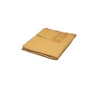 Couvre-lit, Jete de lit en coton coloris jaune ocre - longueur 250 x profondeur 230 x hauteur 0,1 cm --